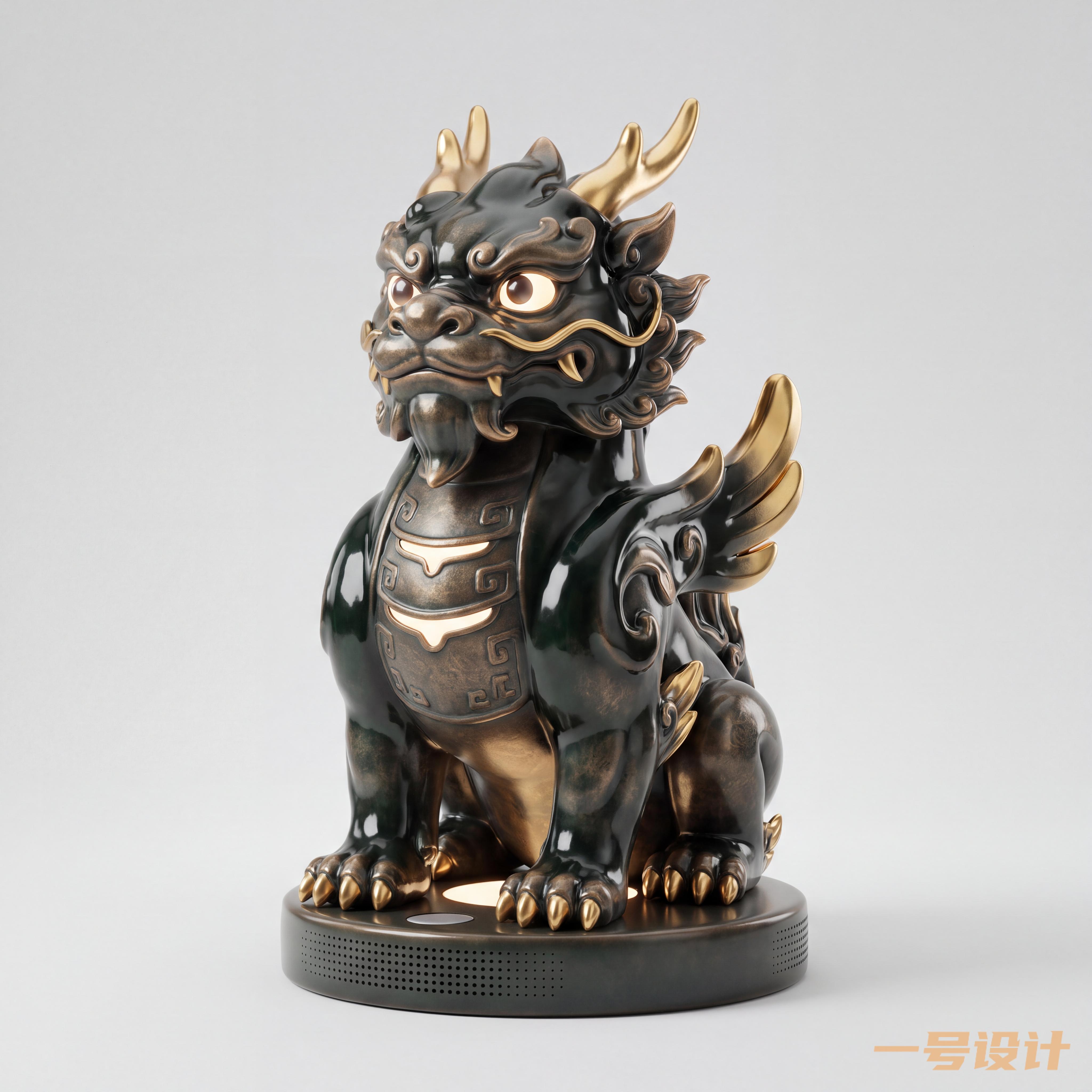 神兽摆件2D产品设计效果图
